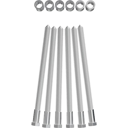 Ekena Millwork 1 1/4" Barn Door Flat Track Extension Hardware for 1 3/8" Door, Stainless Steel GB60053EXXSS